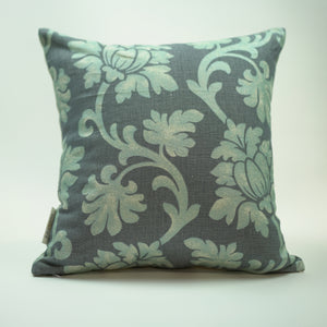Teal Floral / gray
